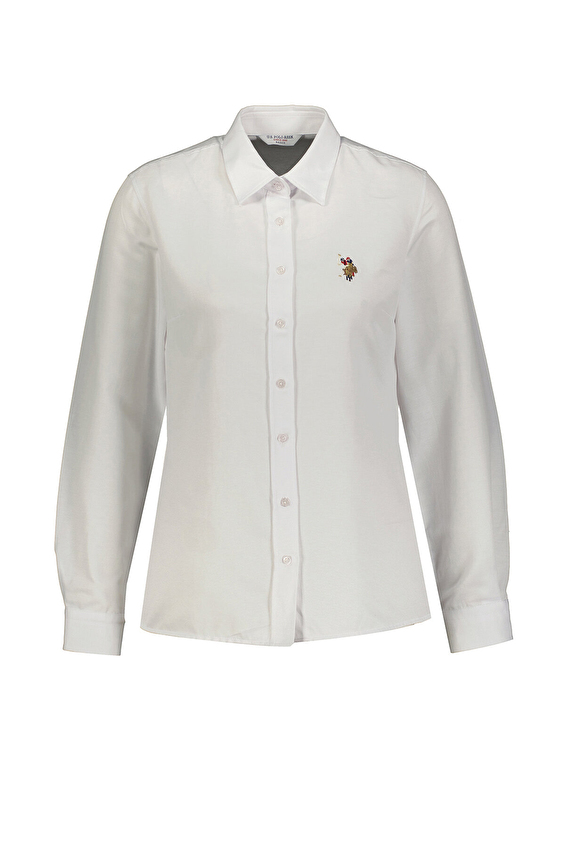 U.S. Polo Assn. Slim Fit Uzun Kollu Kadın Gömlek 1677163 VR013 Beyaz U.S. Polo Assn. Slim Fit Uzun Kollu Kadın Gömlek 1677163 VR013 Beyaz