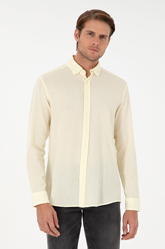 Pierre Cardin Alttan Biritli Yaka Regular Fit Uzun Kol Erkek Gömlek 1843438 Sarı Pierre Cardin Alttan Biritli Yaka Regular Fit Uzun Kol Erkek Gömlek 1843438 Sarı