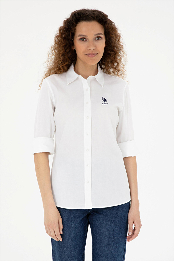 U.S. Polo Assn. Kadın Gömlek 1840375 VR013 Beyaz U.S. Polo Assn. Kadın Gömlek 1840375 VR013 Beyaz