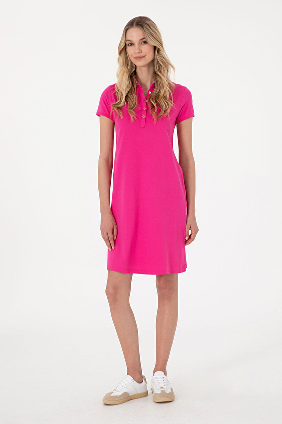 U.S. Polo Assn. Polo Yaka A Kesim Kısa Kollu Kadın Elbise 1804882 VR023 Pembe U.S. Polo Assn. Polo Yaka A Kesim Kısa Kollu Kadın Elbise 1804882 VR023 Pembe