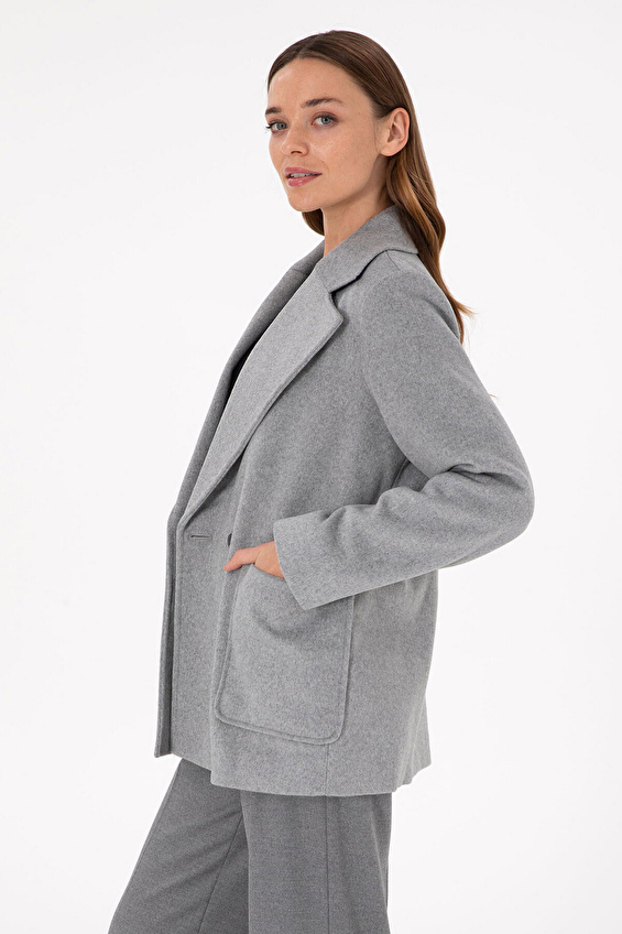 Pierre Cardin Comfort Fit Uzun Kollu Kadın Kaban 2035631 VR024 Gri Pierre Cardin Comfort Fit Uzun Kollu Kadın Kaban 2035631 VR024 Gri