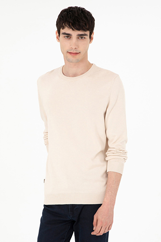 Pierre Cardin Slim Fit Bisiklet Yaka Uzun Kol Erkek Triko 1989275 Bej Pierre Cardin Slim Fit Bisiklet Yaka Uzun Kol Erkek Triko 1989275 Bej