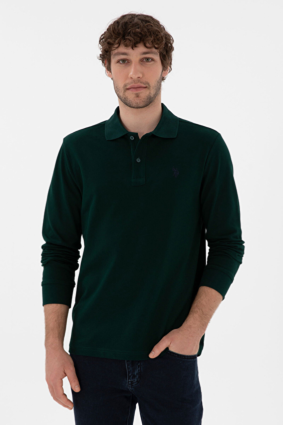 U.S. Polo Assn. Regular Fit Erkek Sweatshirt 1926879 Koyu yeşil U.S. Polo Assn. Regular Fit Erkek Sweatshirt 1926879 Koyu yeşil