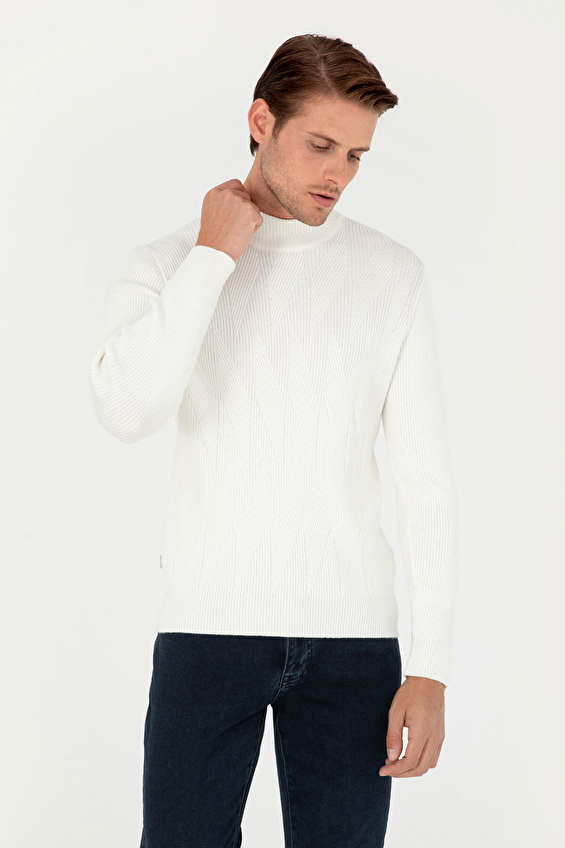 Pierre Cardin Slim Fit Uzun Kol Yarım Balıkçı Erkek Triko 1954979 Bej Pierre Cardin Slim Fit Uzun Kol Yarım Balıkçı Erkek Triko 1954979 Bej