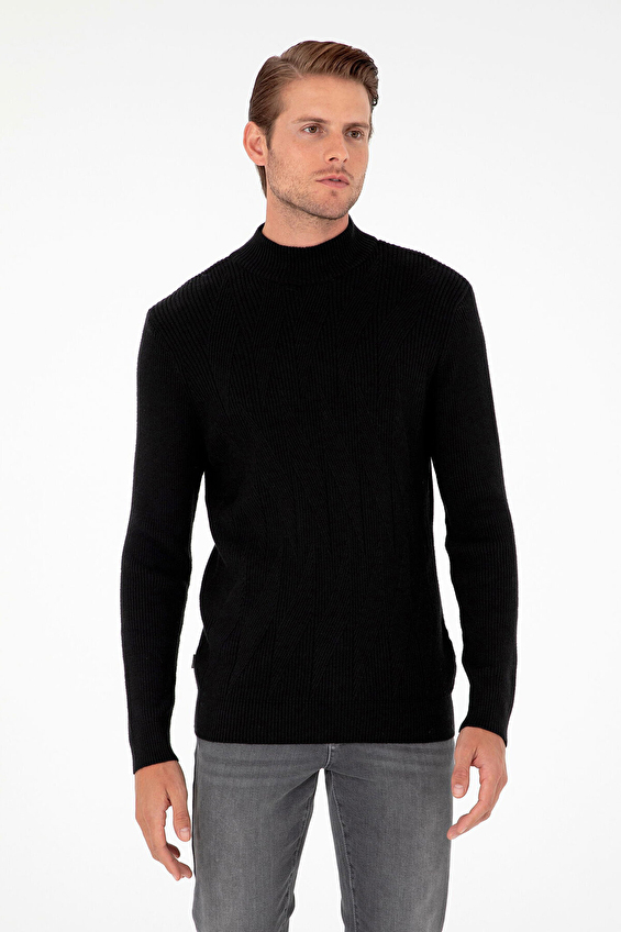 Pierre Cardin Slim Fit Uzun Kol Yarım Balıkçı Erkek Triko 1954979 Siyah Pierre Cardin Slim Fit Uzun Kol Yarım Balıkçı Erkek Triko 1954979 Siyah