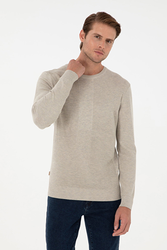 Pierre Cardin Slim Fit Bisiklet Yaka Uzun Kol Erkek Triko 1960181 Taba Pierre Cardin Slim Fit Bisiklet Yaka Uzun Kol Erkek Triko 1960181 Taba