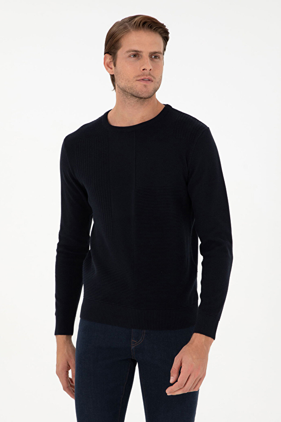 Pierre Cardin Slim Fit Bisiklet Yaka Uzun Kol Erkek Triko 1960181 Lacivert Pierre Cardin Slim Fit Bisiklet Yaka Uzun Kol Erkek Triko 1960181 Lacivert