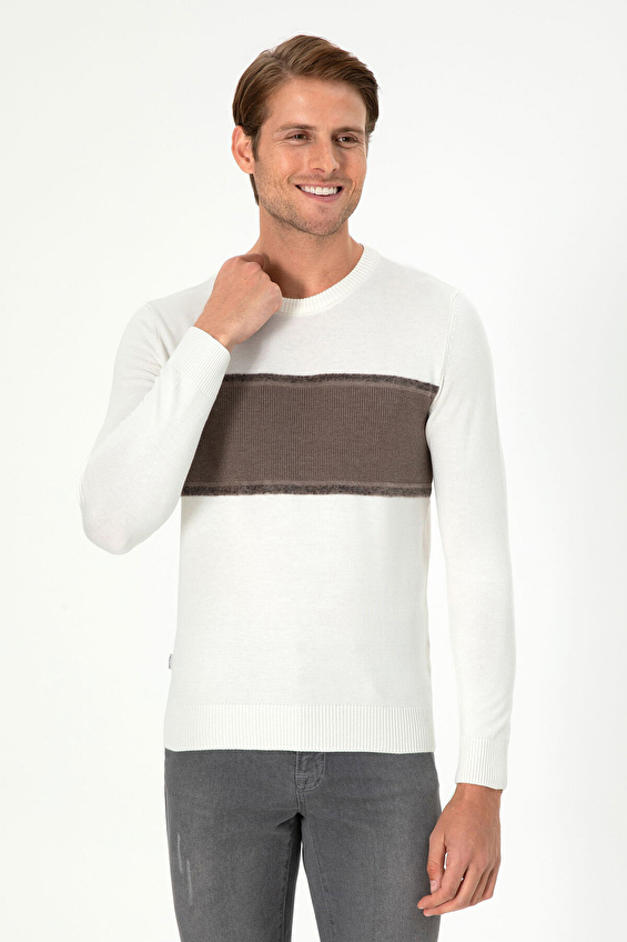 Pierre Cardin Slim Fit Bisiklet Yaka Uzun Kol Erkek Triko 1955104 Bej Pierre Cardin Slim Fit Bisiklet Yaka Uzun Kol Erkek Triko 1955104 Bej