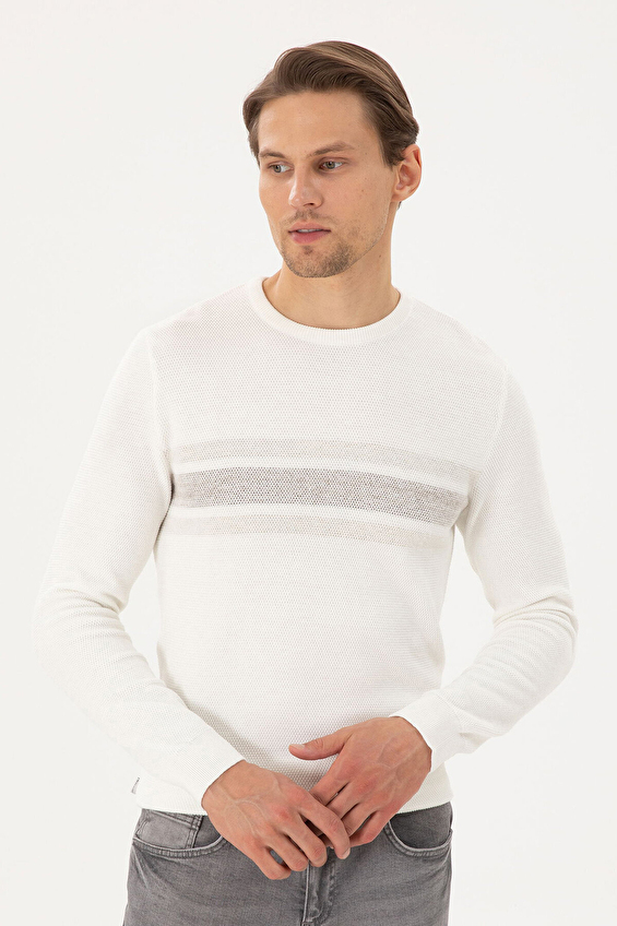 Pierre Cardin Slim Fit Bisiklet Yaka Uzun Kol Erkek Triko 2051402 Bej Pierre Cardin Slim Fit Bisiklet Yaka Uzun Kol Erkek Triko 2051402 Bej