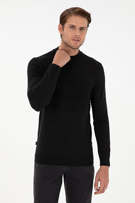 Pierre Cardin Çeyrek Balıkçı Slim Fit Uzun Kol Erkek Triko 1954129 Siyah Pierre Cardin Çeyrek Balıkçı Slim Fit Uzun Kol Erkek Triko 1954129 Siyah