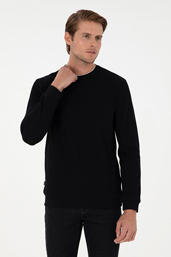 Pierre Cardin Regular Fit Bisiklet Yaka Uzun Kol Erkek Sweatshirt 2044930 Siyah Pierre Cardin Regular Fit Bisiklet Yaka Uzun Kol Erkek Sweatshirt 2044930 Siyah