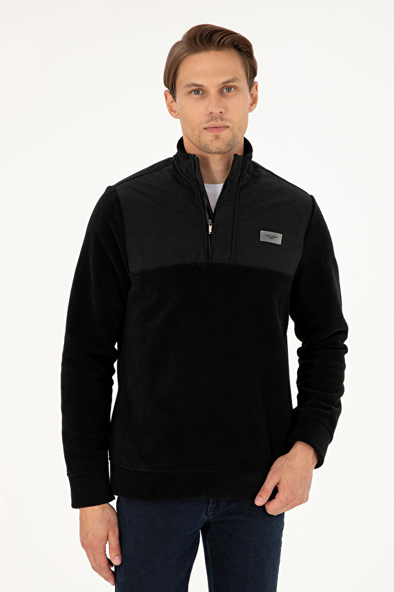 Pierre Cardin Regular Fit Fermuarlı Dik Yaka Uzun Kol Erkek Sweatshirt 2056863 Siyah Pierre Cardin Regular Fit Fermuarlı Dik Yaka Uzun Kol Erkek Sweatshirt 2056863 Siyah