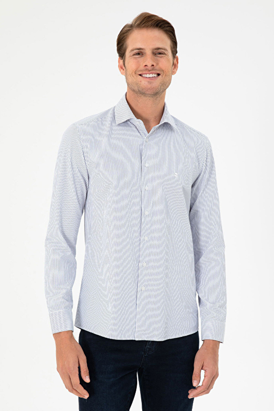 Pierre Cardin Slim Fit Uzun Kol İtalyan Yaka Erkek Gömlek 2001525 Denım Pierre Cardin Slim Fit Uzun Kol İtalyan Yaka Erkek Gömlek 2001525 Denım
