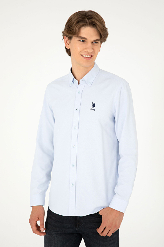 U.S. Polo Assn. Slim Fit Erkek Gömlek 1962440 Denım U.S. Polo Assn. Slim Fit Erkek Gömlek 1962440 Denım