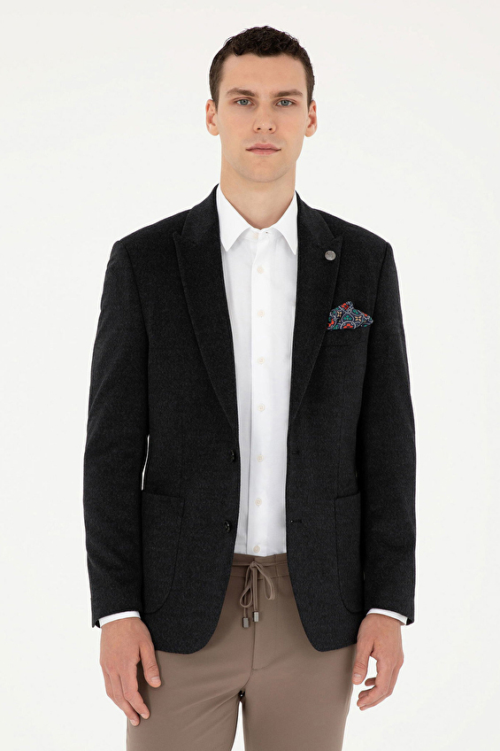 Pierre Cardin Slim Fit Kırlangıç Yaka Uzun Kol Erkek Ceket 2034838 Gri Pierre Cardin Slim Fit Kırlangıç Yaka Uzun Kol Erkek Ceket 2034838 Gri