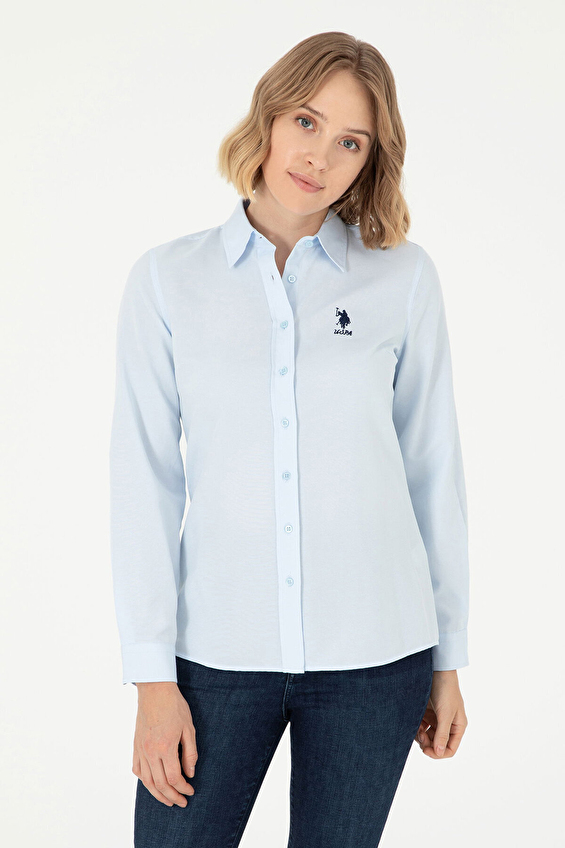 U.S. Polo Assn. Slim Fit Uzun Kollu Kadın Gömlek 1961416 VR003 Denım U.S. Polo Assn. Slim Fit Uzun Kollu Kadın Gömlek 1961416 VR003 Denım