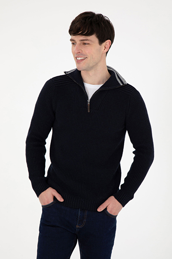 U.S. Polo Assn. Regular Fit Uzun Kol Erkek Kazak 1955306 Lacivert U.S. Polo Assn. Regular Fit Uzun Kol Erkek Kazak 1955306 Lacivert