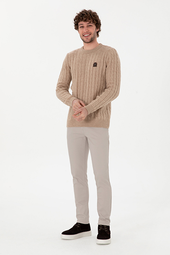 U.S. Polo Assn. Regular Fit Erkek Kazak 1954772 Taba U.S. Polo Assn. Regular Fit Erkek Kazak 1954772 Taba