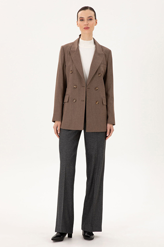 Pierre Cardin Flare Fit Bol Paça Yüksek Bel Kadın Pantolon 1999578 VR006 Gri Pierre Cardin Flare Fit Bol Paça Yüksek Bel Kadın Pantolon 1999578 VR006 Gri