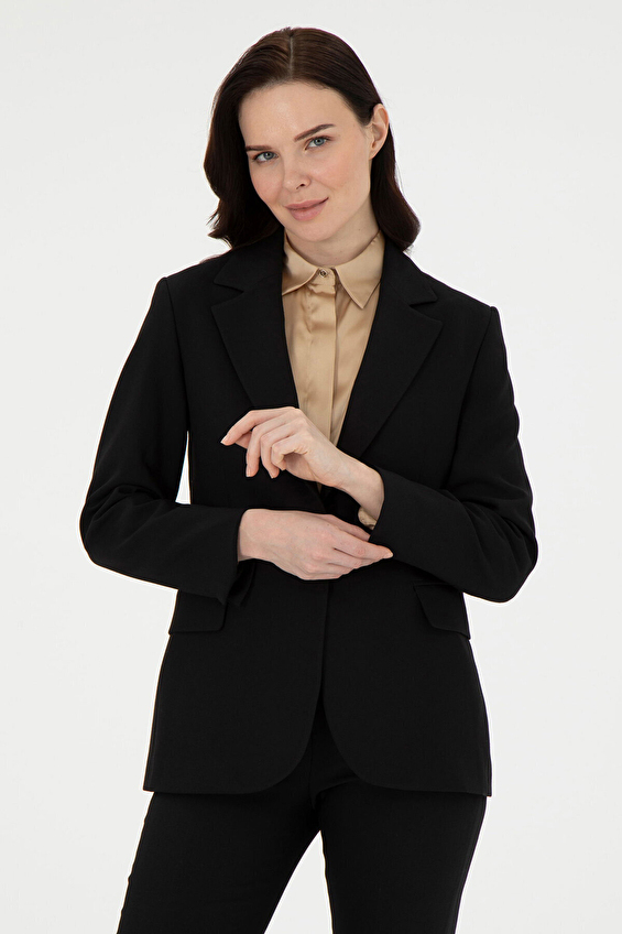 Pierre Cardin Slim Fit Uzun Kollu Kadın Ceket 1944438 VR046 Siyah Pierre Cardin Slim Fit Uzun Kollu Kadın Ceket 1944438 VR046 Siyah