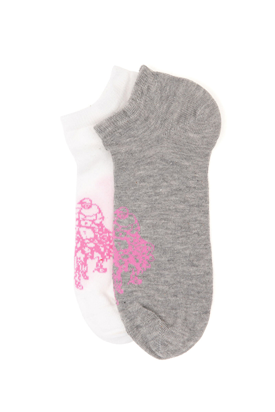 U.S. Polo Assn. Kadın 2'li Çorap LEKASK24 GRMLNJ Gri melanj U.S. Polo Assn. Kadın 2'li Çorap LEKASK24 GRMLNJ Gri melanj