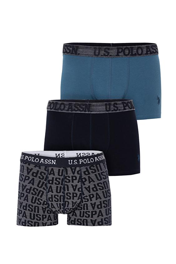 U.S. Polo Assn. Erkek 3'lü Boxer 3BMDLILSK24 VR033 Lacivert U.S. Polo Assn. Erkek 3'lü Boxer 3BMDLILSK24 VR033 Lacivert
