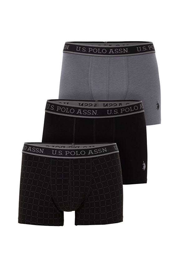 U.S. Polo Assn. Erkek 3'lü Boxer 3BMDSAS24K VR046 Siyah U.S. Polo Assn. Erkek 3'lü Boxer 3BMDSAS24K VR046 Siyah