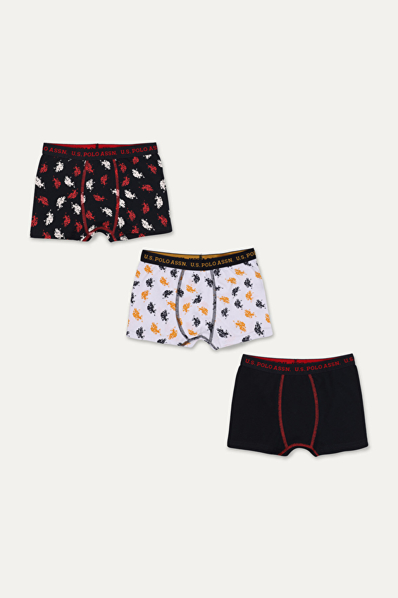 U.S. Polo Assn. Erkek Çocuk 3'lü Boxer US1396 24K BYZ Beyaz U.S. Polo Assn. Erkek Çocuk 3'lü Boxer US1396 24K BYZ Beyaz