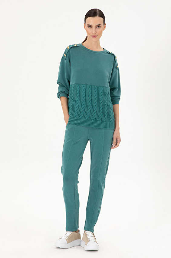 Pierre Cardin Regular Fit Dar Paça Kadın Pantolon 1949395 VR079 Yeşil Pierre Cardin Regular Fit Dar Paça Kadın Pantolon 1949395 VR079 Yeşil