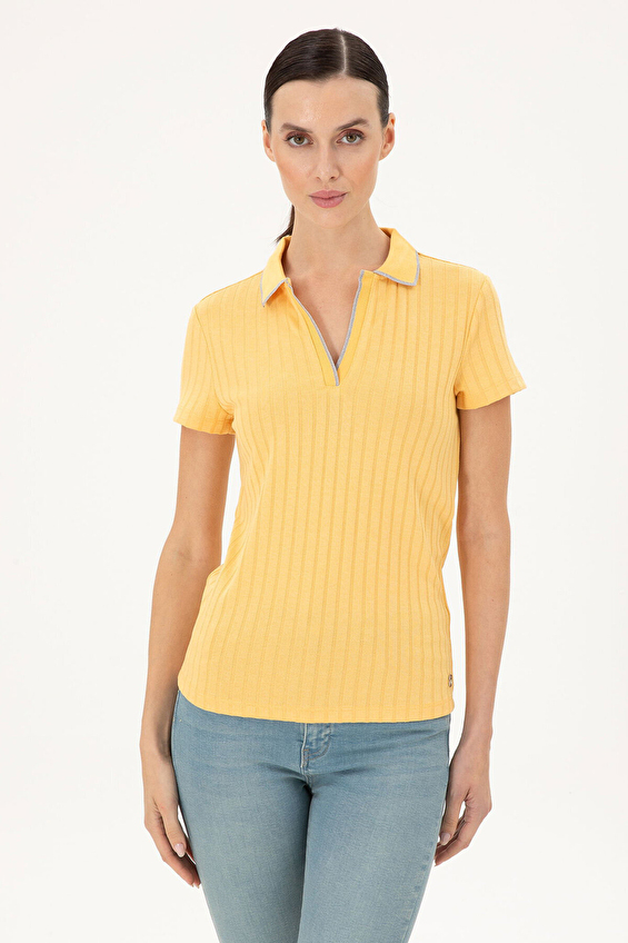 Pierre Cardin Polo Yaka Kadın Tişört 1894780 VR044 Sarı Pierre Cardin Polo Yaka Kadın Tişört 1894780 VR044 Sarı
