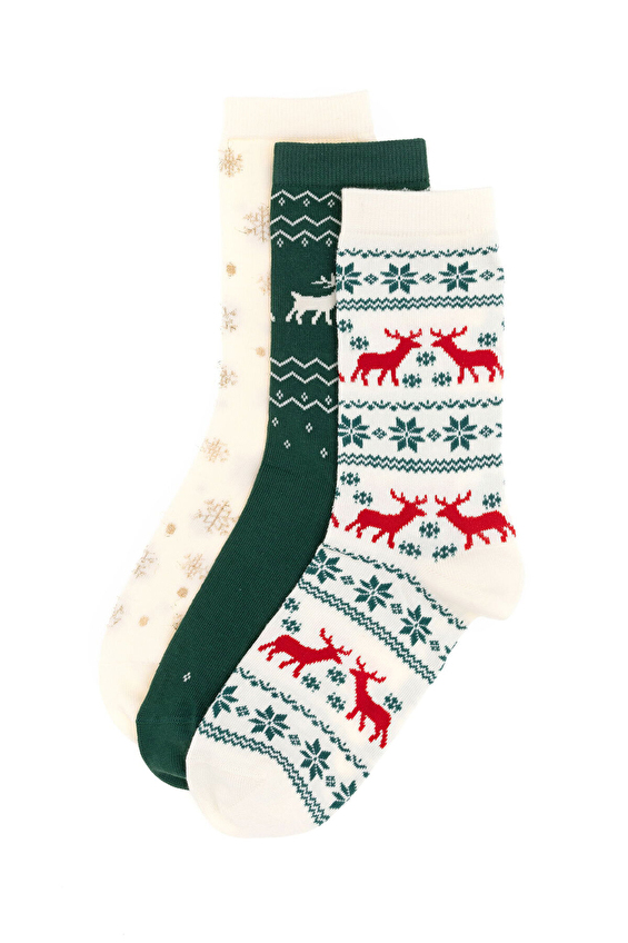 Pierre Cardin Kadın 3'lü Yılbaşı Soket Çorap YILBASI3LUSKT Bej Pierre Cardin Kadın 3'lü Yılbaşı Soket Çorap YILBASI3LUSKT Bej