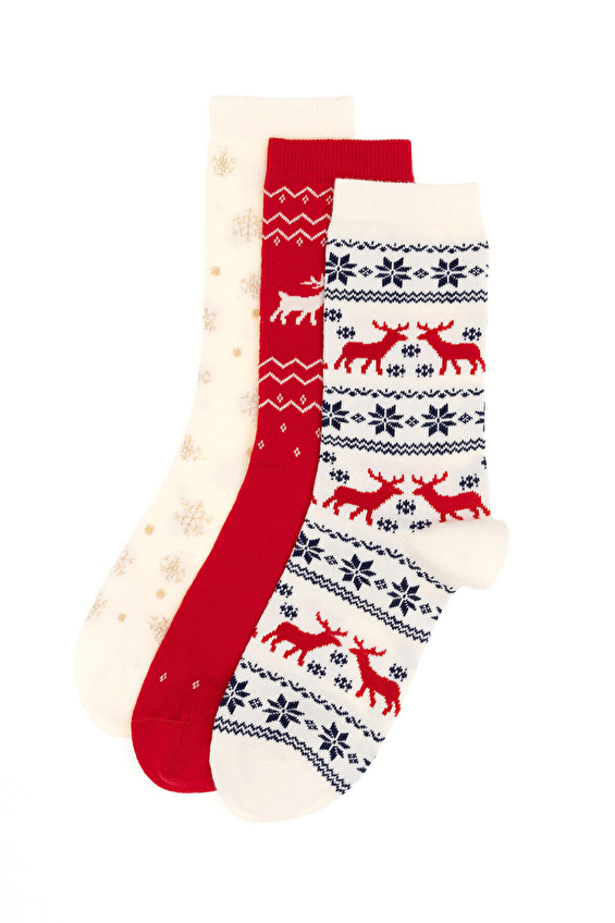 Pierre Cardin Kadın 3'lü Yılbaşı Soket Çorap YILBASI3LUSKT KRMZ Kırmızı Pierre Cardin Kadın 3'lü Yılbaşı Soket Çorap YILBASI3LUSKT KRMZ Kırmızı