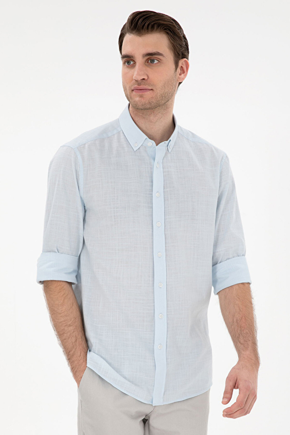 Pierre Cardin Slim Fit Uzun Kol Erkek Gömlek 2132703 Açık mavi Pierre Cardin Slim Fit Uzun Kol Erkek Gömlek 2132703 Açık mavi