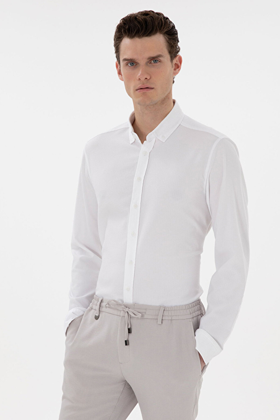 Pierre Cardin Slim Fit Uzun Kol Erkek Gömlek 2123089 Beyaz Pierre Cardin Slim Fit Uzun Kol Erkek Gömlek 2123089 Beyaz
