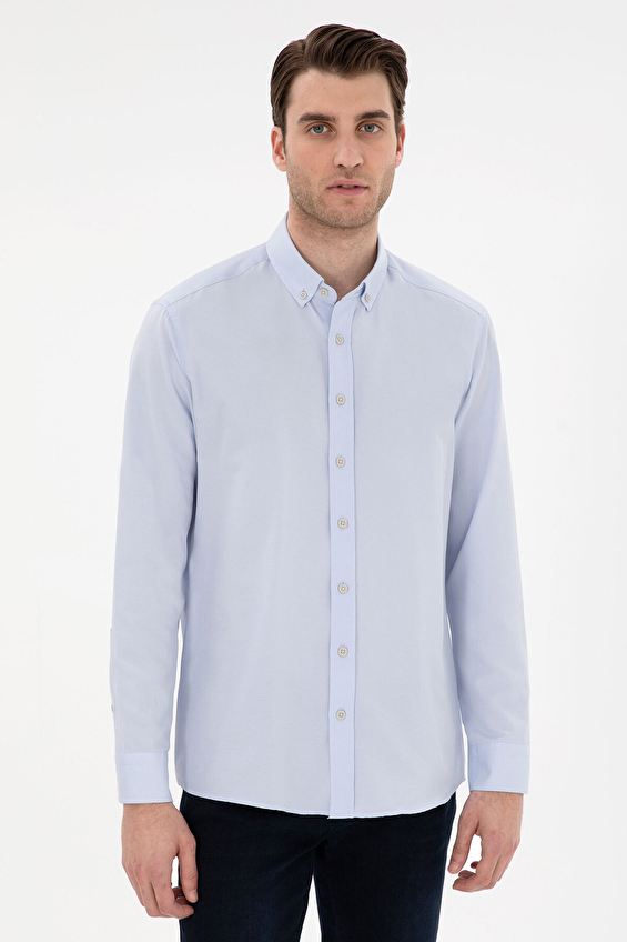 Pierre Cardin Regular Fit Uzun Kol Erkek Gömlek 2133787 Açık mavi Pierre Cardin Regular Fit Uzun Kol Erkek Gömlek 2133787 Açık mavi