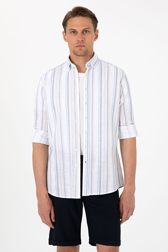 Pierre Cardin Regular Fit Uzun Kol Erkek Gömlek 2123123 Mavi Pierre Cardin Regular Fit Uzun Kol Erkek Gömlek 2123123 Mavi