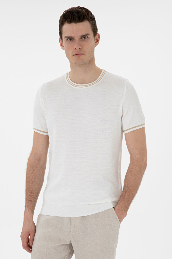 Pierre Cardin Slim Fit Kısa Kol Erkek Kazak 2119306 Ekru Pierre Cardin Slim Fit Kısa Kol Erkek Kazak 2119306 Ekru