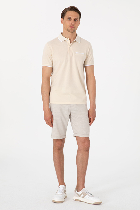Pierre Cardin Slim Fit Erkek Şort 2169495 Bej Pierre Cardin Slim Fit Erkek Şort 2169495 Bej