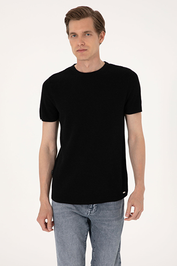 Pierre Cardin Slim Fit Kısa Kol Erkek Kazak 2118912 Siyah Pierre Cardin Slim Fit Kısa Kol Erkek Kazak 2118912 Siyah