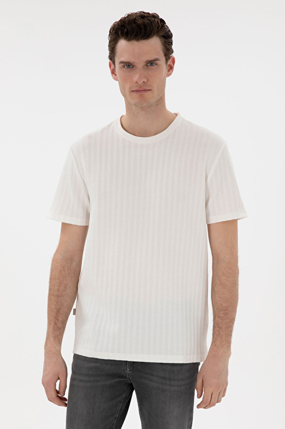 Pierre Cardin Regular Fit Kısa Kol Erkek Tişört 2131604 Ekru Pierre Cardin Regular Fit Kısa Kol Erkek Tişört 2131604 Ekru
