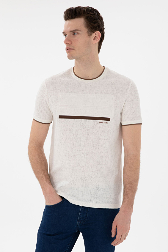 Pierre Cardin Slim Fit Kısa Kol Erkek Tişört 2131626 Ekru Pierre Cardin Slim Fit Kısa Kol Erkek Tişört 2131626 Ekru