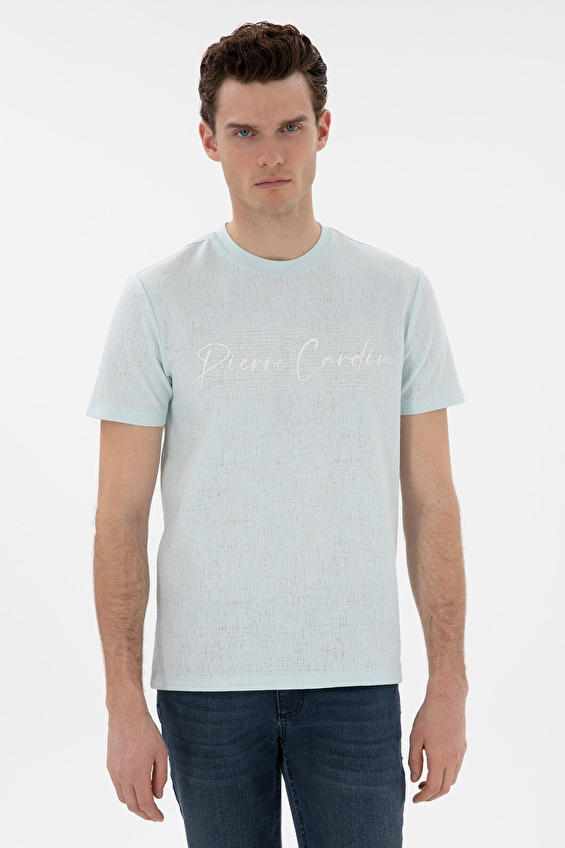 Pierre Cardin Slim Fit Kısa Kol Erkek Tişört 2131684 Su yeşili Pierre Cardin Slim Fit Kısa Kol Erkek Tişört 2131684 Su yeşili