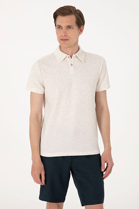 Pierre Cardin Slim Fit Kısa Kol Erkek Tişört 2145546 Bej Pierre Cardin Slim Fit Kısa Kol Erkek Tişört 2145546 Bej