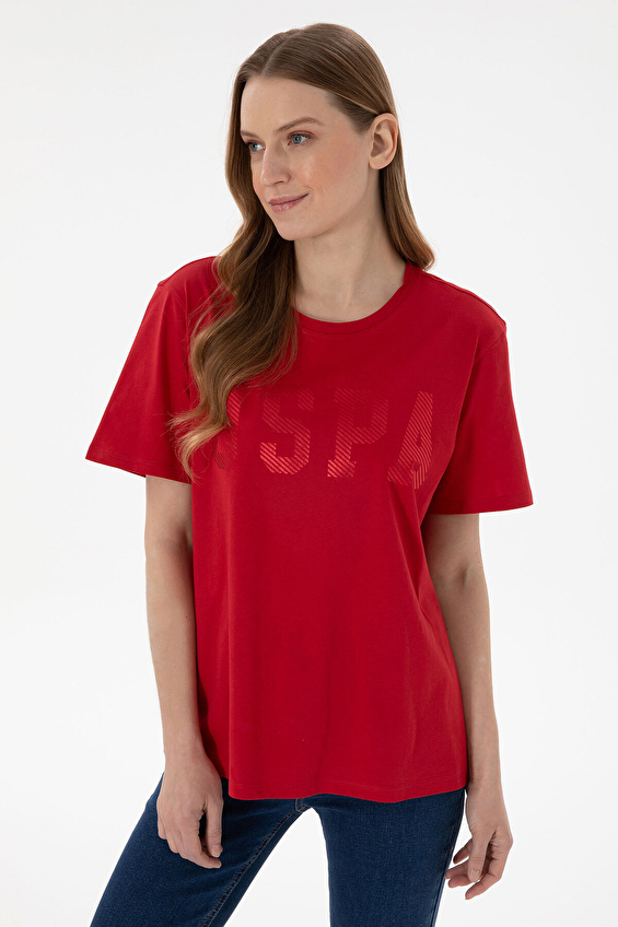 U.S. Polo Assn. Bisiklet Yaka Kısa Kollu Kadın Tişört 2080775 VR171 Kırmızı U.S. Polo Assn. Bisiklet Yaka Kısa Kollu Kadın Tişört 2080775 VR171 Kırmızı