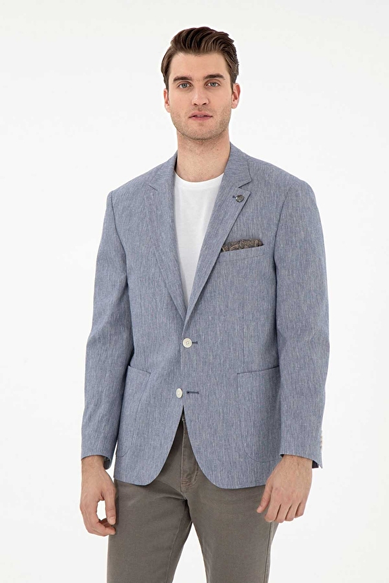 Pierre Cardin Ex.Slim Fit Erkek Ceket 2149357 Mavi Pierre Cardin Ex.Slim Fit Erkek Ceket 2149357 Mavi