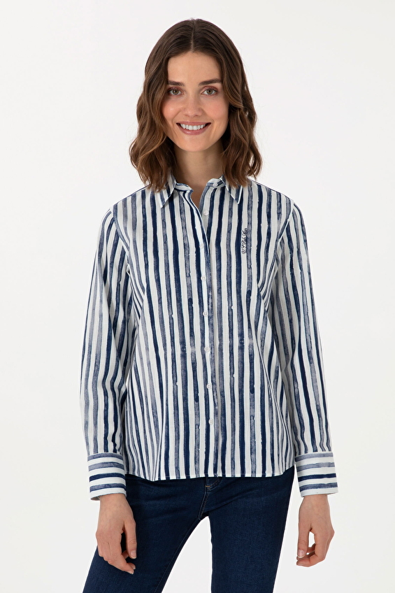 U.S. Polo Assn. Regular Fit Uzun Kollu Kadın Gömlek 2102343 VR034 Lacivert U.S. Polo Assn. Regular Fit Uzun Kollu Kadın Gömlek 2102343 VR034 Lacivert