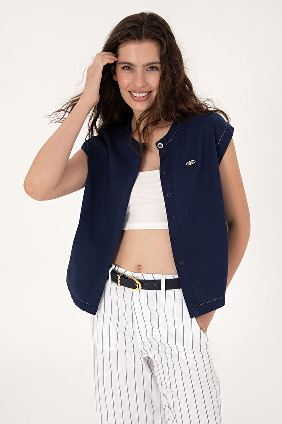 U.S. Polo Assn. Kadın Gömlek 2102422 VR033 Lacivert U.S. Polo Assn. Kadın Gömlek 2102422 VR033 Lacivert