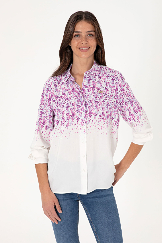 U.S. Polo Assn. Regular Fit Uzun Kollu Kadın Gömlek 2103630 VR037 Menekse U.S. Polo Assn. Regular Fit Uzun Kollu Kadın Gömlek 2103630 VR037 Menekse