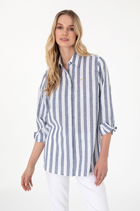 U.S. Polo Assn. Uzun Kollu Kadın Gömlek 2099491 VR033 Lacivert U.S. Polo Assn. Uzun Kollu Kadın Gömlek 2099491 VR033 Lacivert