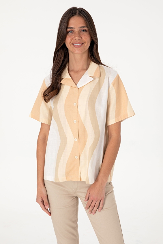 U.S. Polo Assn. Regular Fit Uzun Kollu Kadın Gömlek 2171793 VR015 Kahverengi U.S. Polo Assn. Regular Fit Uzun Kollu Kadın Gömlek 2171793 VR015 Kahverengi